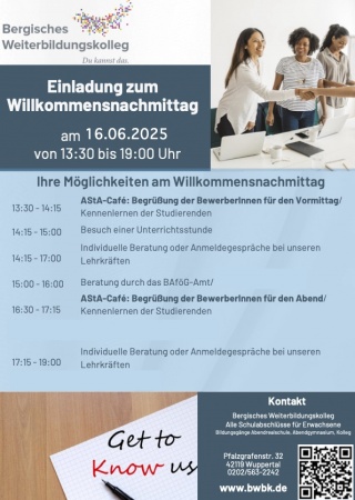 Anmeldetag am 16.06.2025 - Alle Schulabschlüsse für Erwachsene